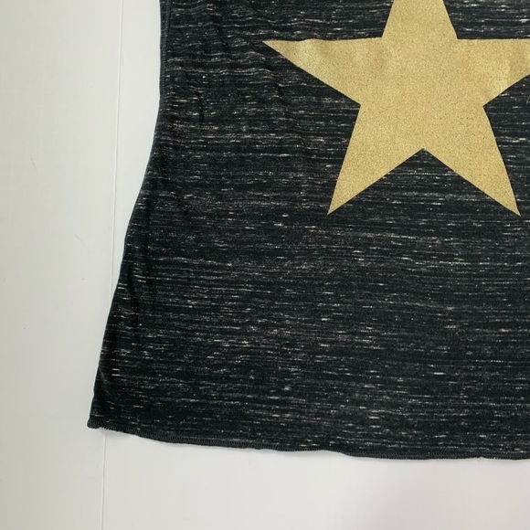 Star Black Gold Flowy Racerback Tank Bella Canvas - Picture 7 of 8